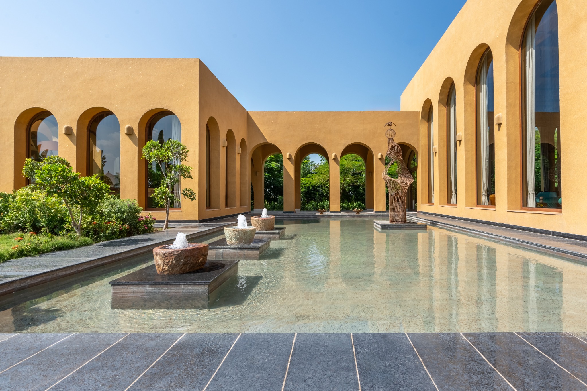 Aaramgah Jawai fountain courtyard